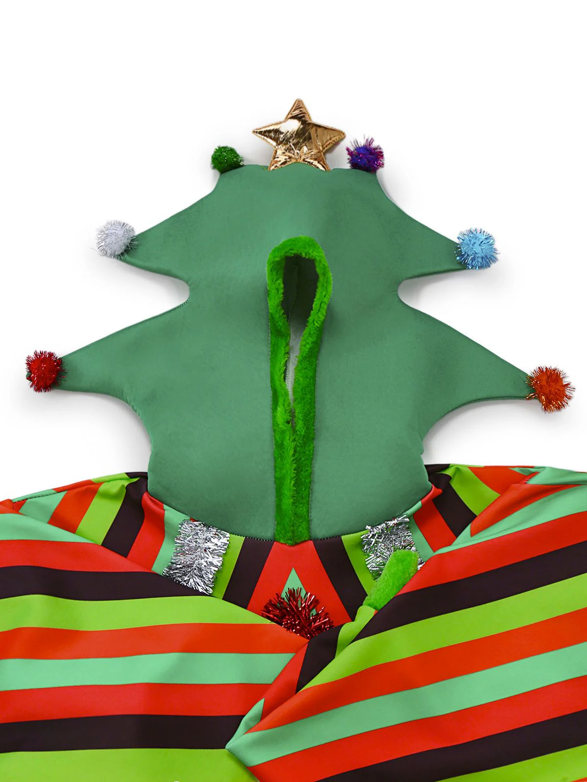 1970er Bunt Weihnachtsbaum 3D Verziert Hoodie Pullover - Image 4