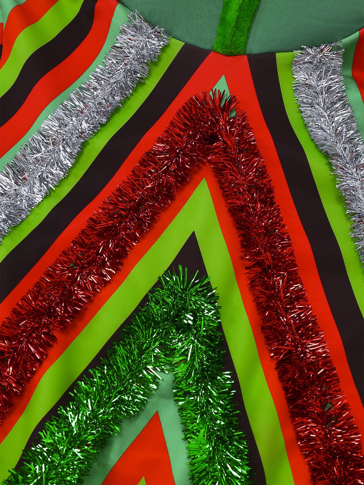 1970er Bunt Weihnachtsbaum 3D Verziert Hoodie Pullover - Image 5