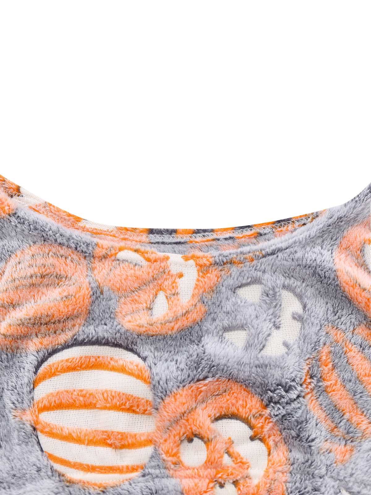 1970er Halloween Geist Kürbis Flanell Weste Pyjama - Image 3