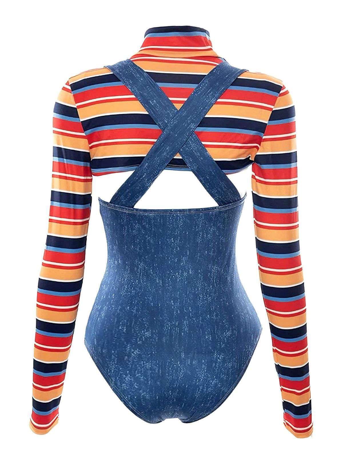 1970er Halloween Streifen Kostüm Bodysuit - Image 2