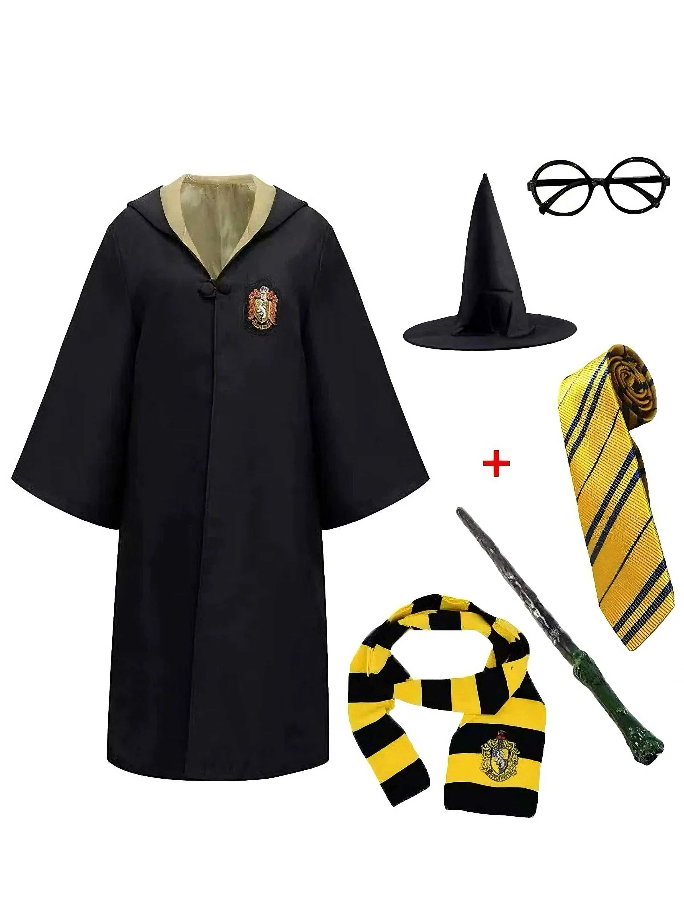 1970er Halloween Zaubererschule Kapuze Robe Kostüm Set - Image 4