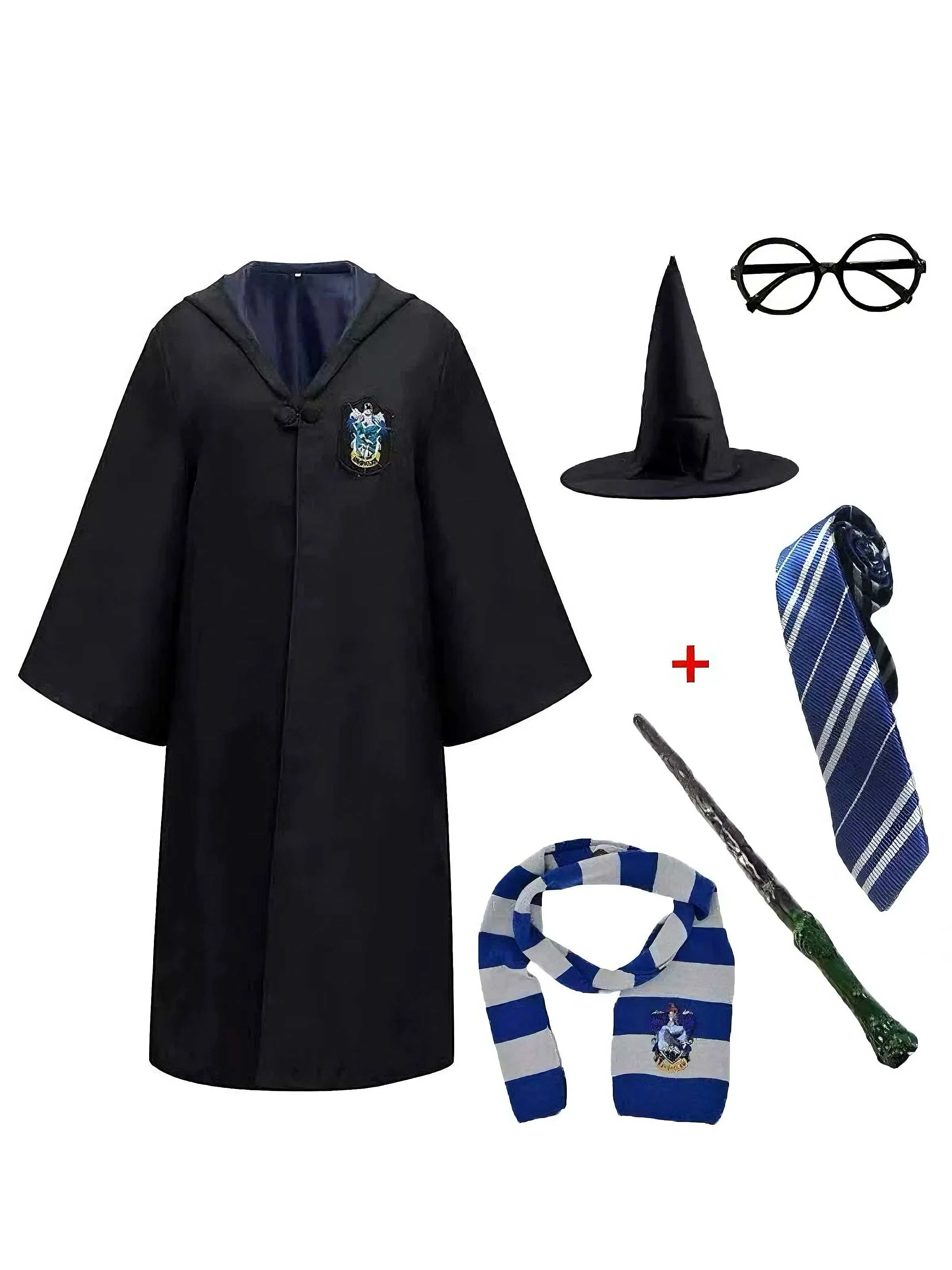 1970er Halloween Zaubererschule Kapuze Robe Kostüm Set - Image 6