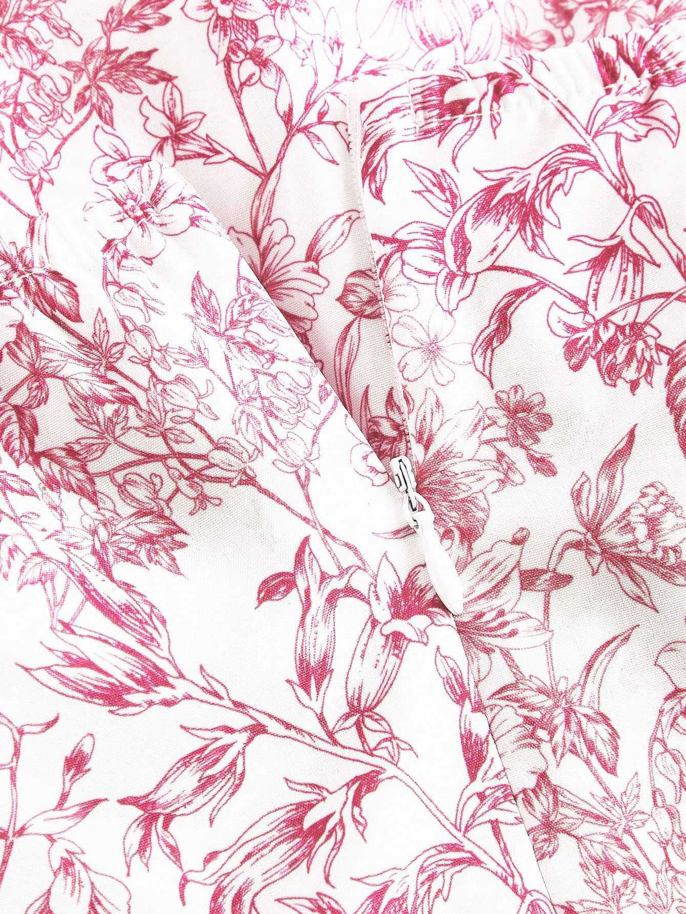 1970er Halter Abgestuft Rüschen Blumen Kleid - Image 7