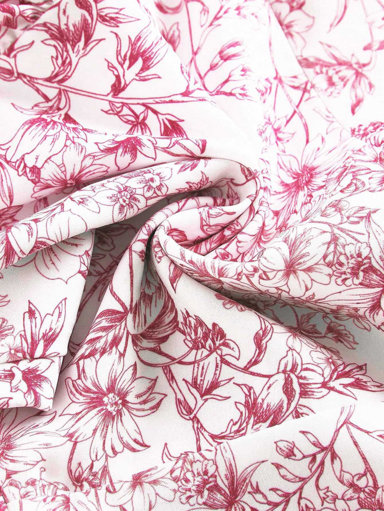 1970er Halter Abgestuft Rüschen Blumen Kleid - Image 8