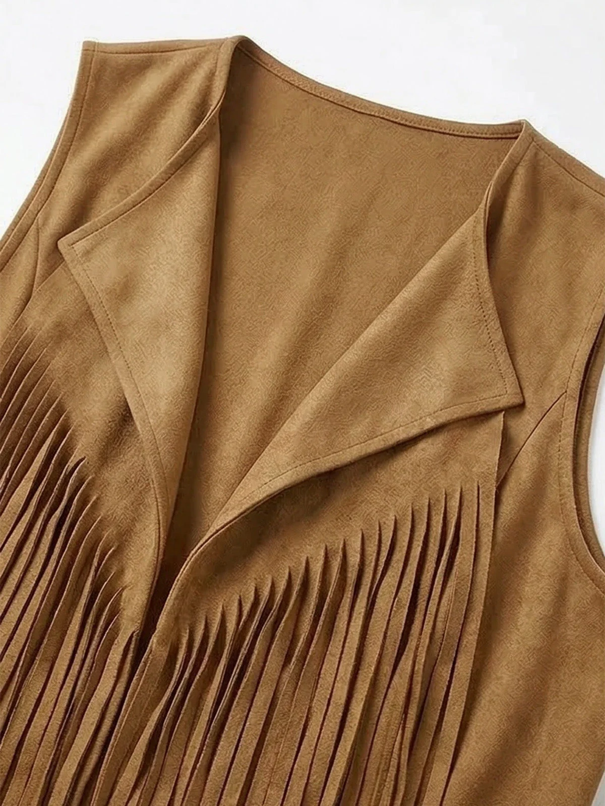 1970er Kunst Wildleder Quasten Disco Weste Set - Image 5