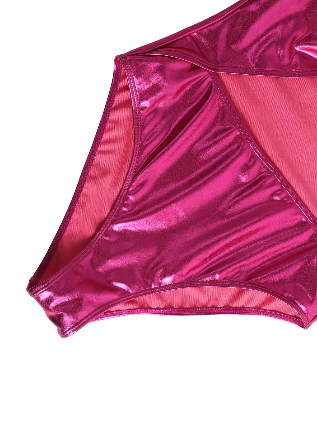 1970er Metallic Halter Ausschnitt Einteiliger Badeanzug - Image 7