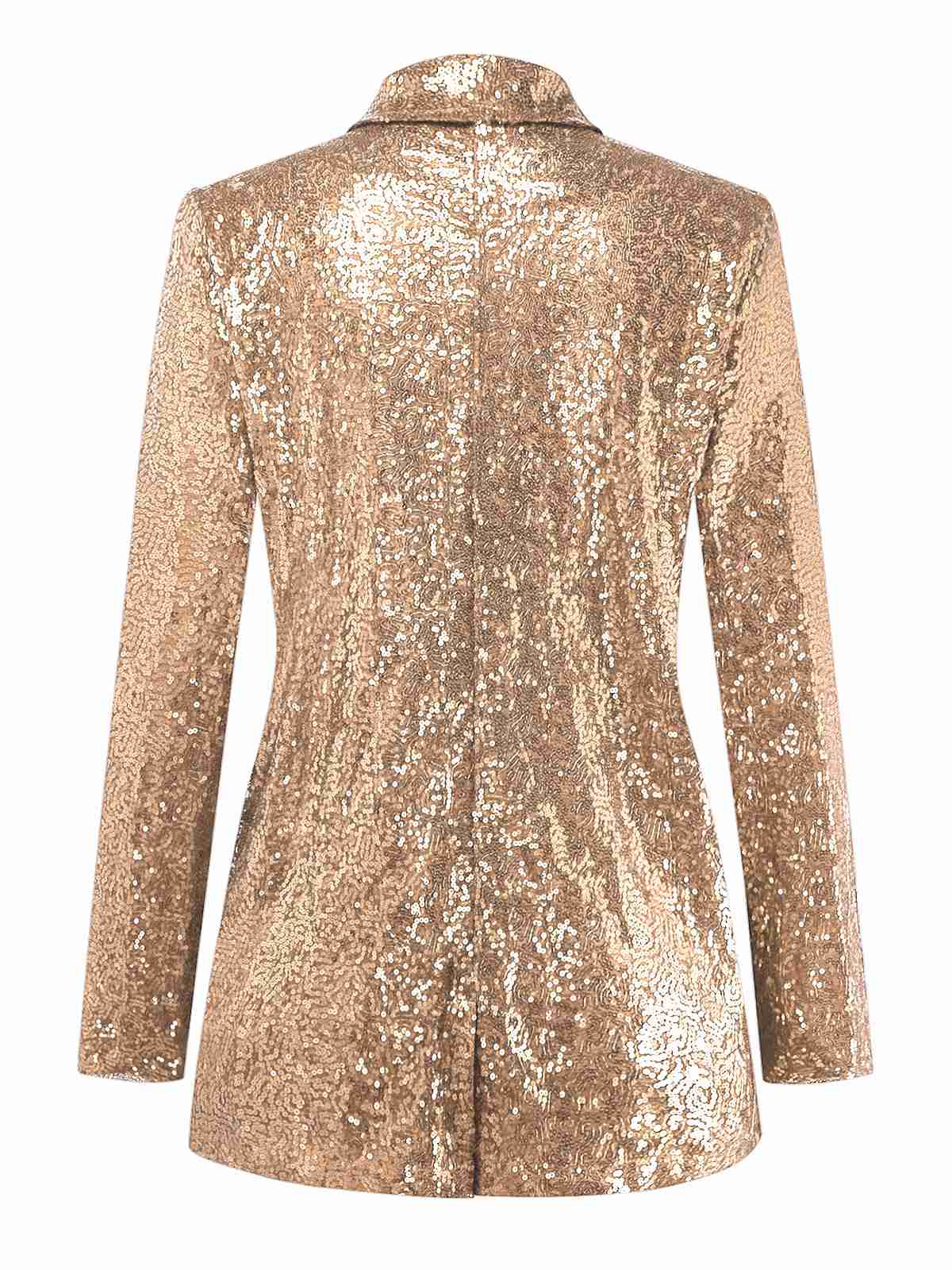 1970er Pailletten Revers Lange Ärmel Jacke - Image 10