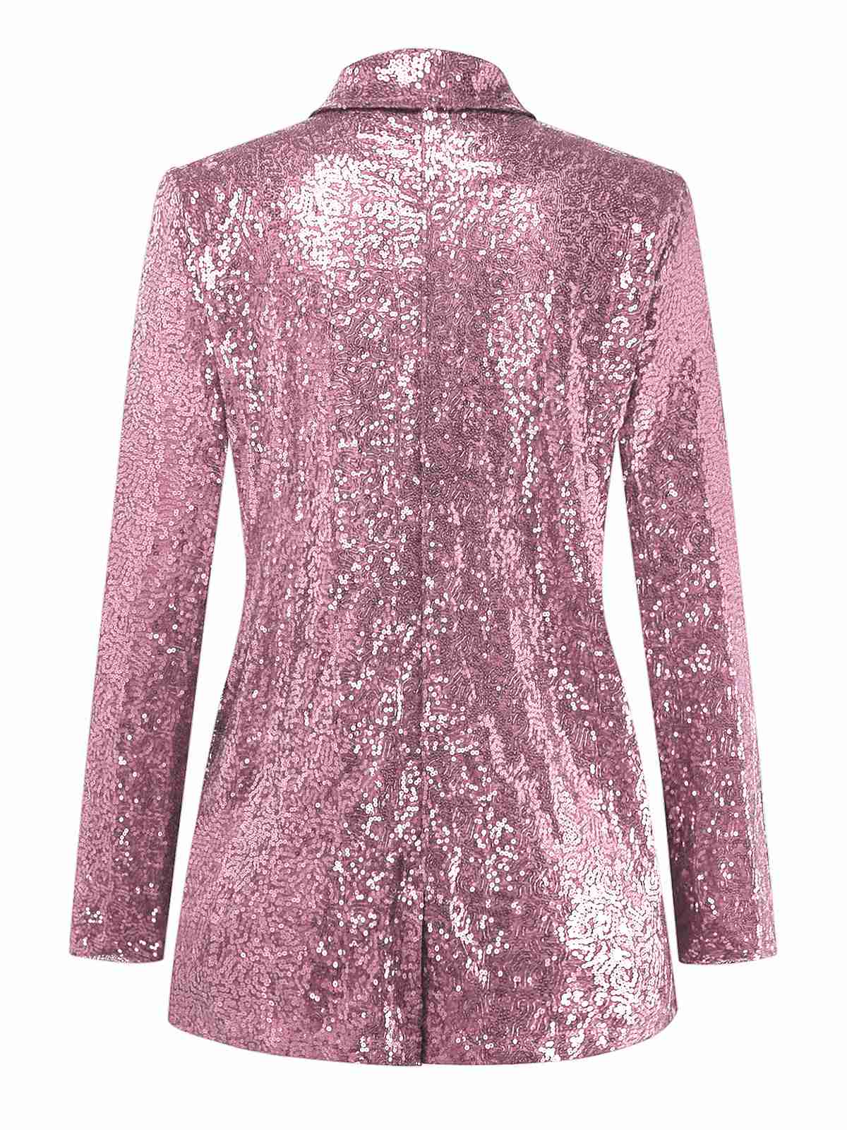 1970er Pailletten Revers Lange Ärmel Jacke - Image 12