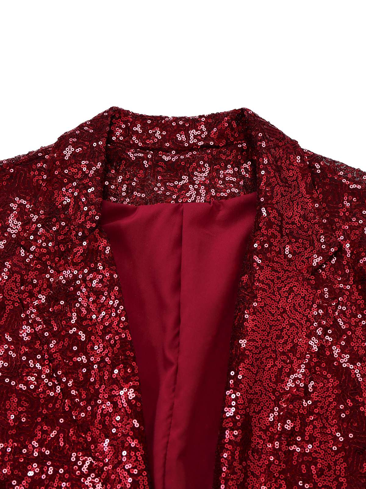 1970er Pailletten Revers Lange Ärmel Jacke - Image 3