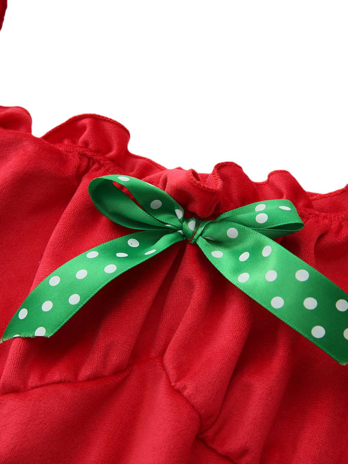 1970er Quadratischer Hals Weihnachten Bogen Kleid mit Petticoat - Image 4