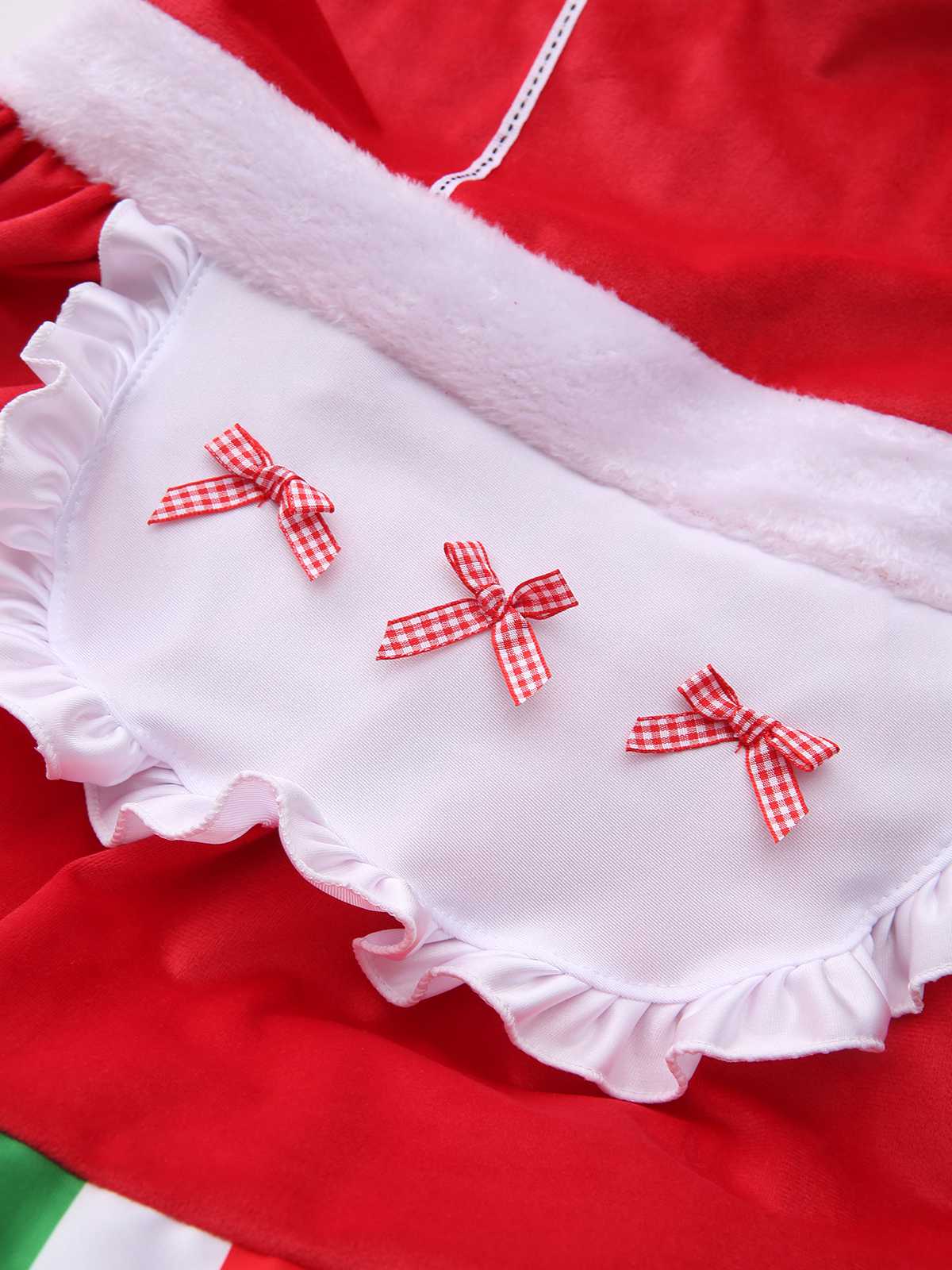 1970er Quadratischer Hals Weihnachten Bogen Kleid mit Petticoat - Image 5