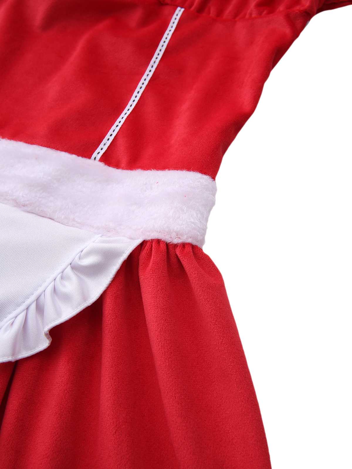 1970er Quadratischer Hals Weihnachten Bogen Kleid mit Petticoat - Image 6