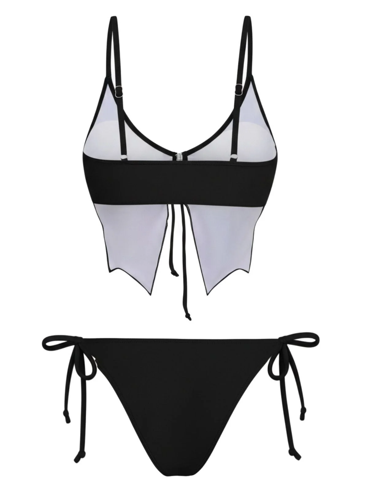 1970er Schmetterling Spaghetti Träger Schnürung Bikini Set - Image 3