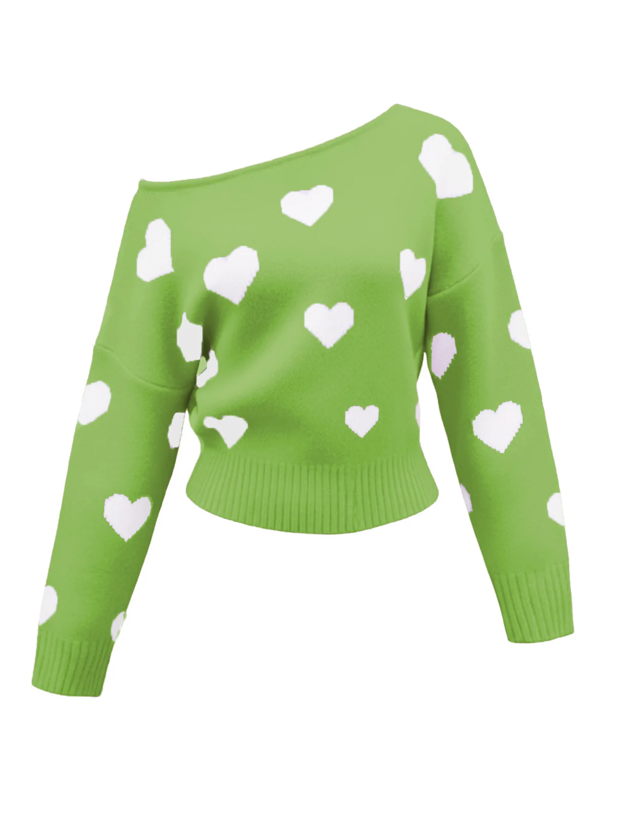 1970er Schneeflocke Asymmetrische Schulter Pullover - Image 12