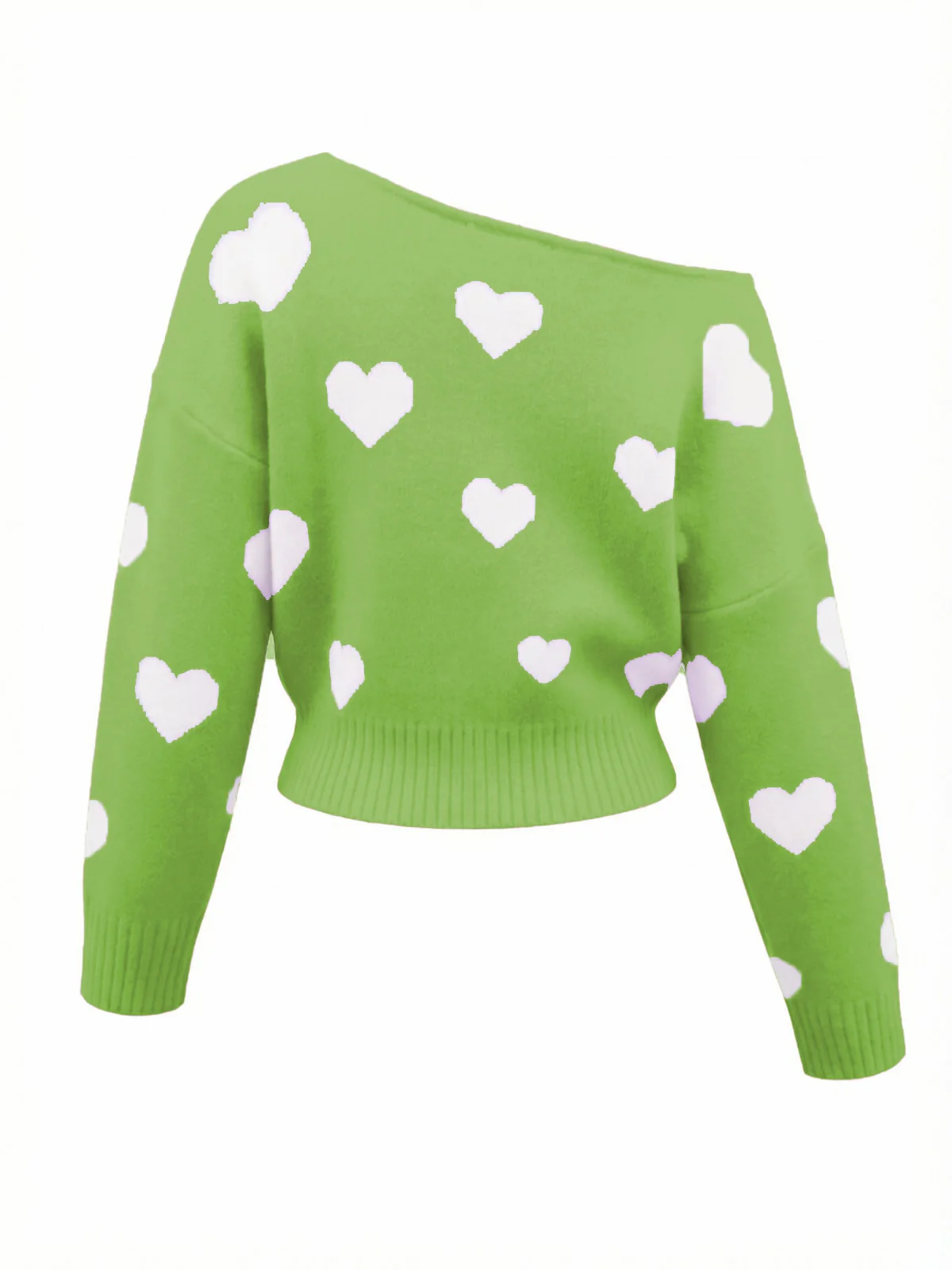 1970er Schneeflocke Asymmetrische Schulter Pullover - Image 14