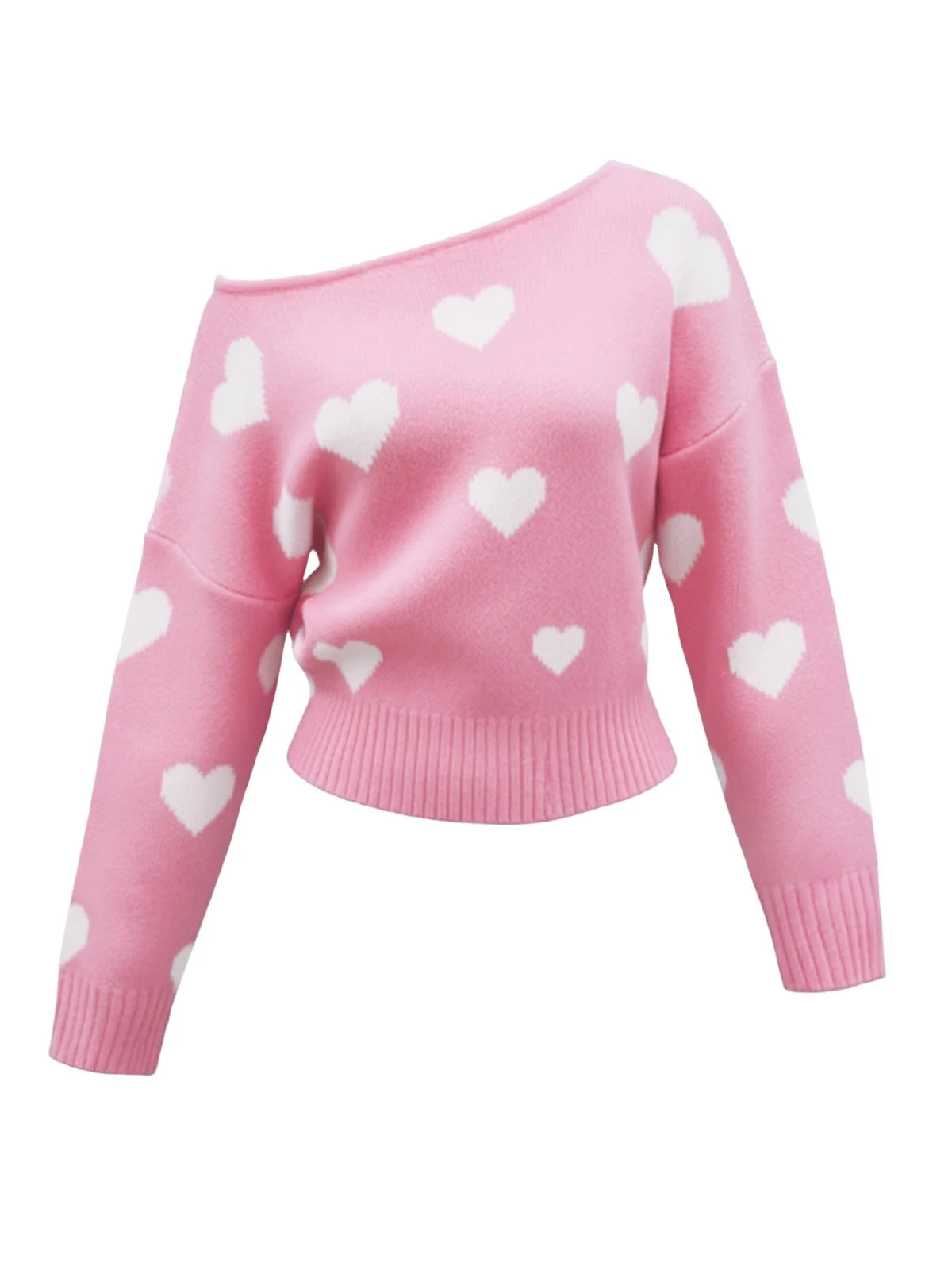 1970er Schneeflocke Asymmetrische Schulter Pullover - Image 7