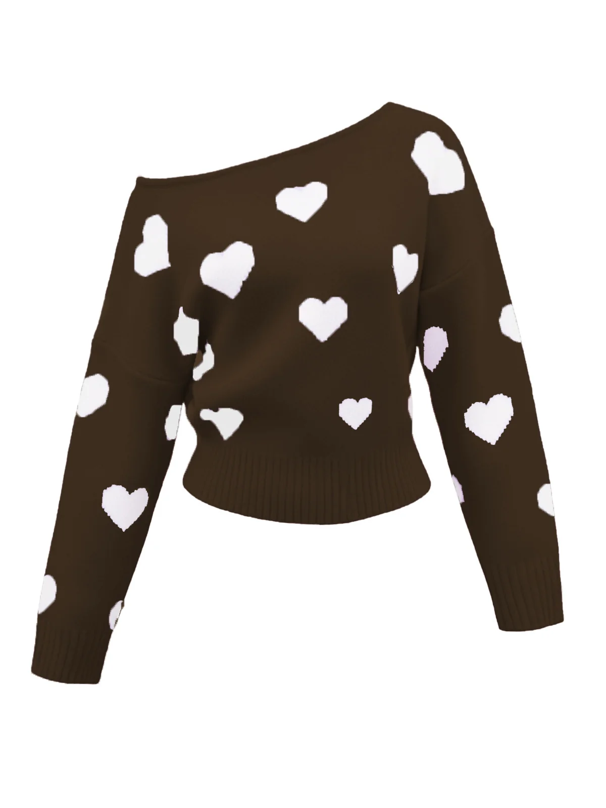 1970er Schneeflocke Asymmetrische Schulter Pullover - Image 9