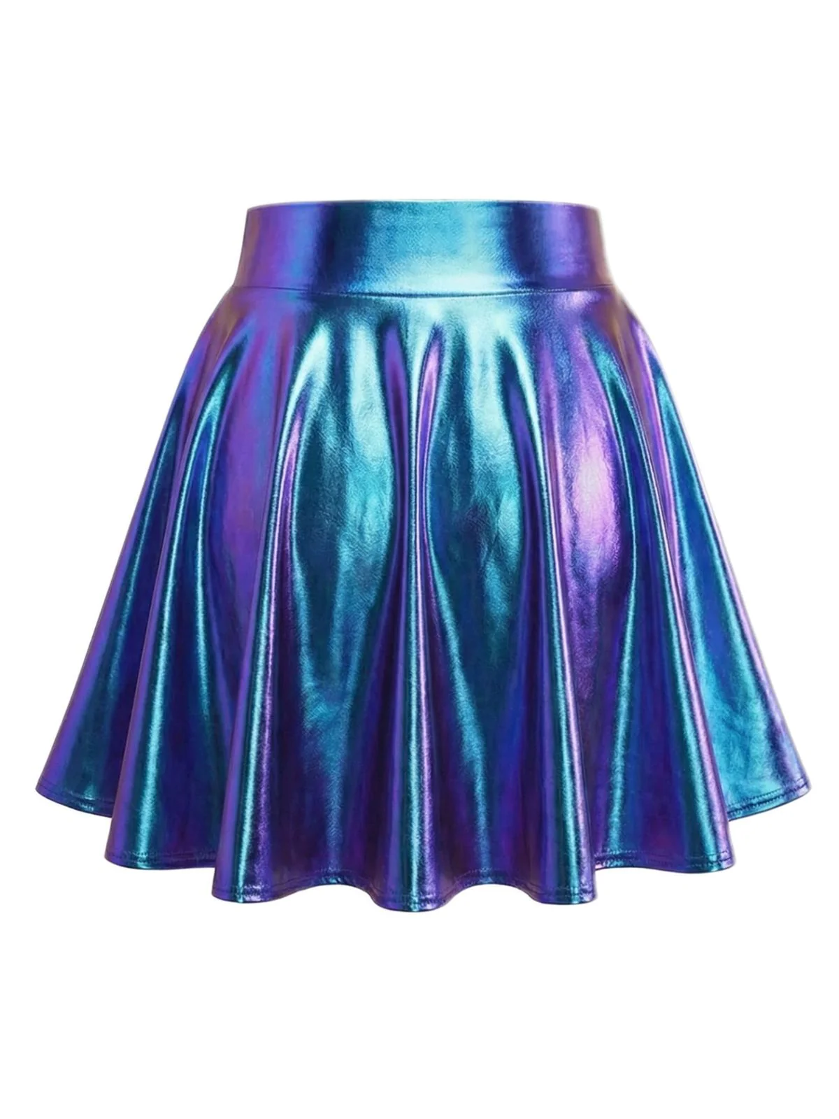 1970er Solide Disco Metallisch Plissiertes Rock - Image 2