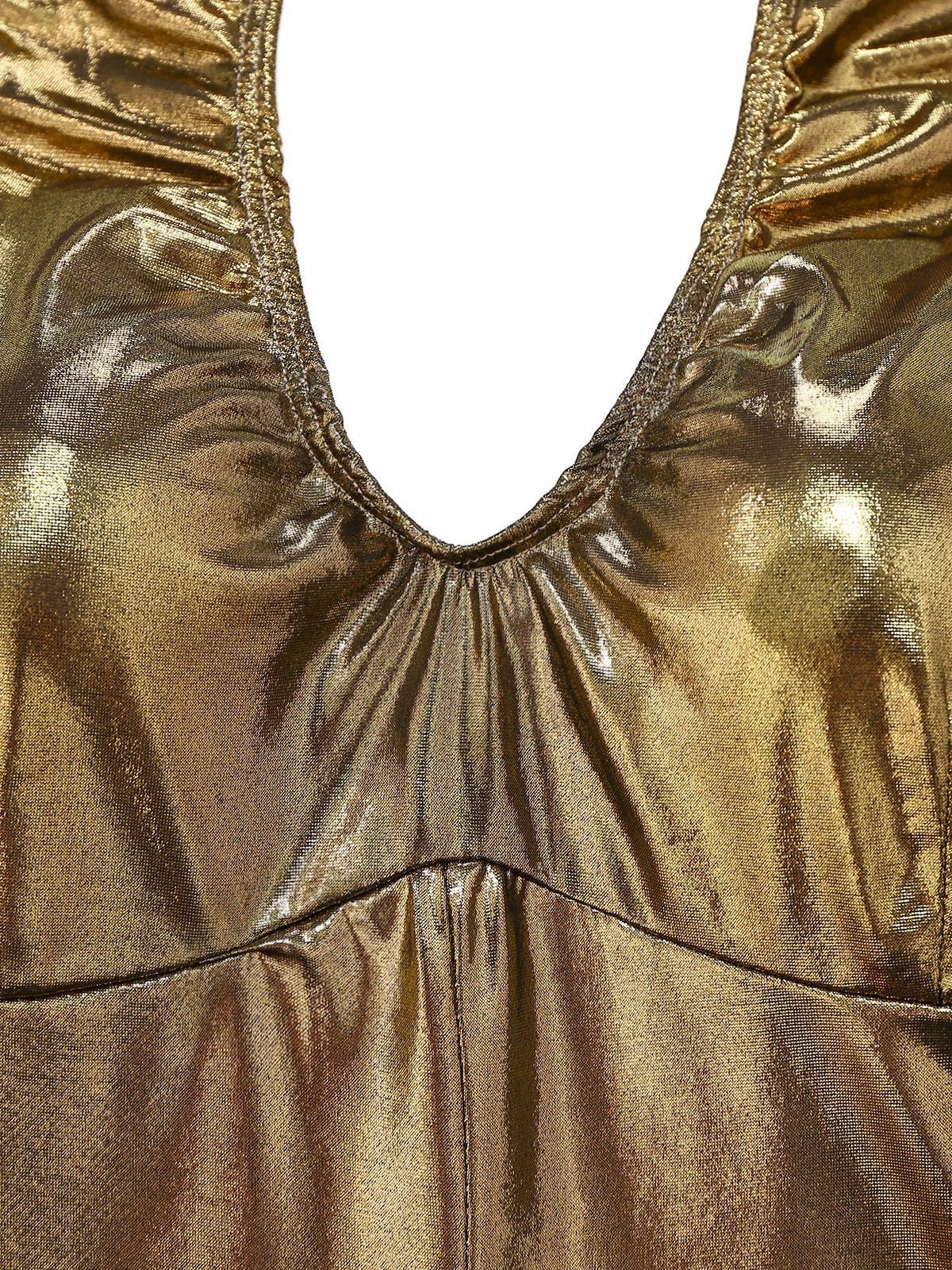 1970er Solide Metallisch Disko Halter Gürtel Jumpsuit - Image 7