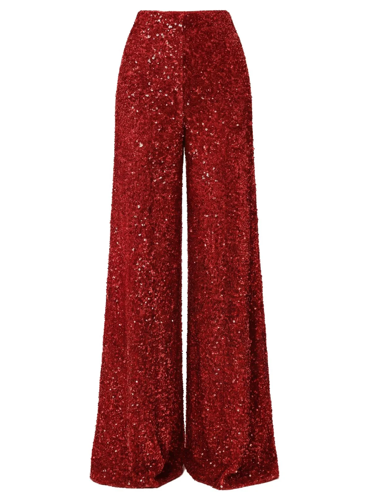 1970er Solide Pailletten Disco Weit Bein Hose - Image 5