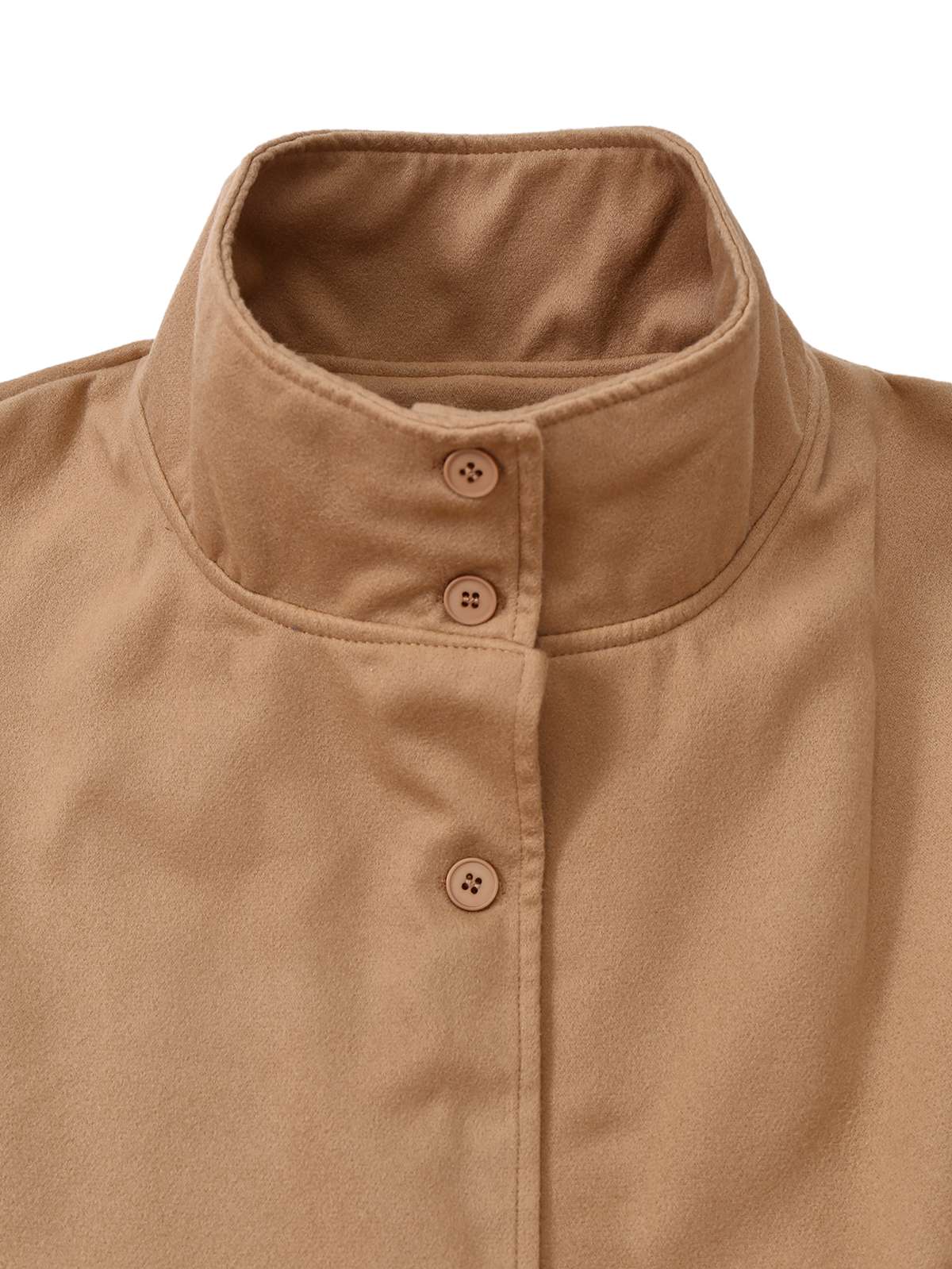 1970er Solide Rollkragen Gürtel Cape Jacke - Image 4