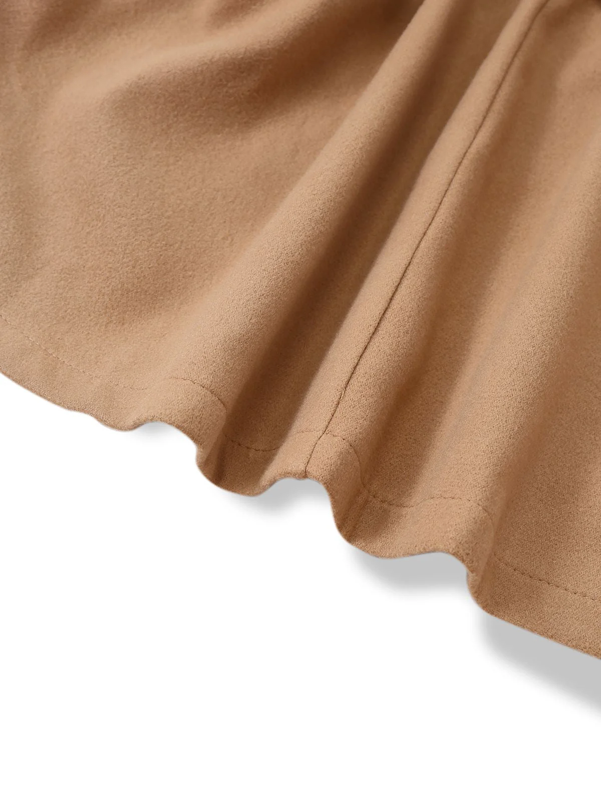1970er Solide Rollkragen Gürtel Cape Jacke - Image 6