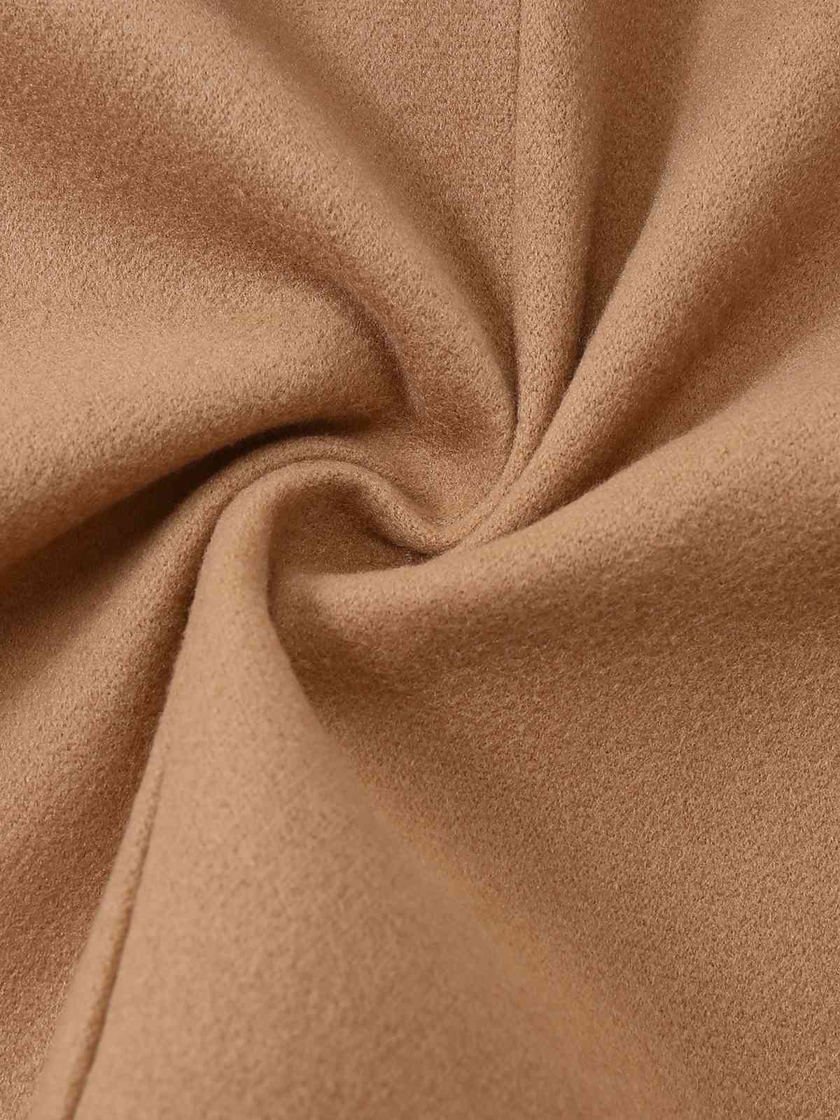 1970er Solide Rollkragen Gürtel Cape Jacke - Image 7