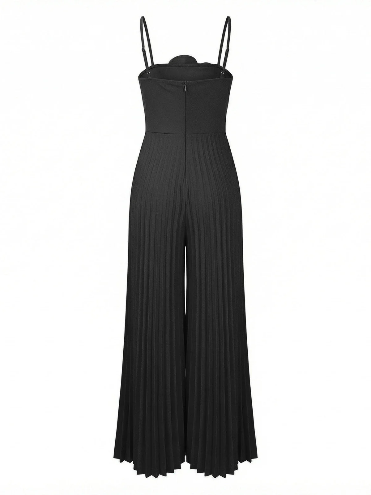 1970er Solide Spaghetti Träger 3D Rose Jumpsuit - Image 5