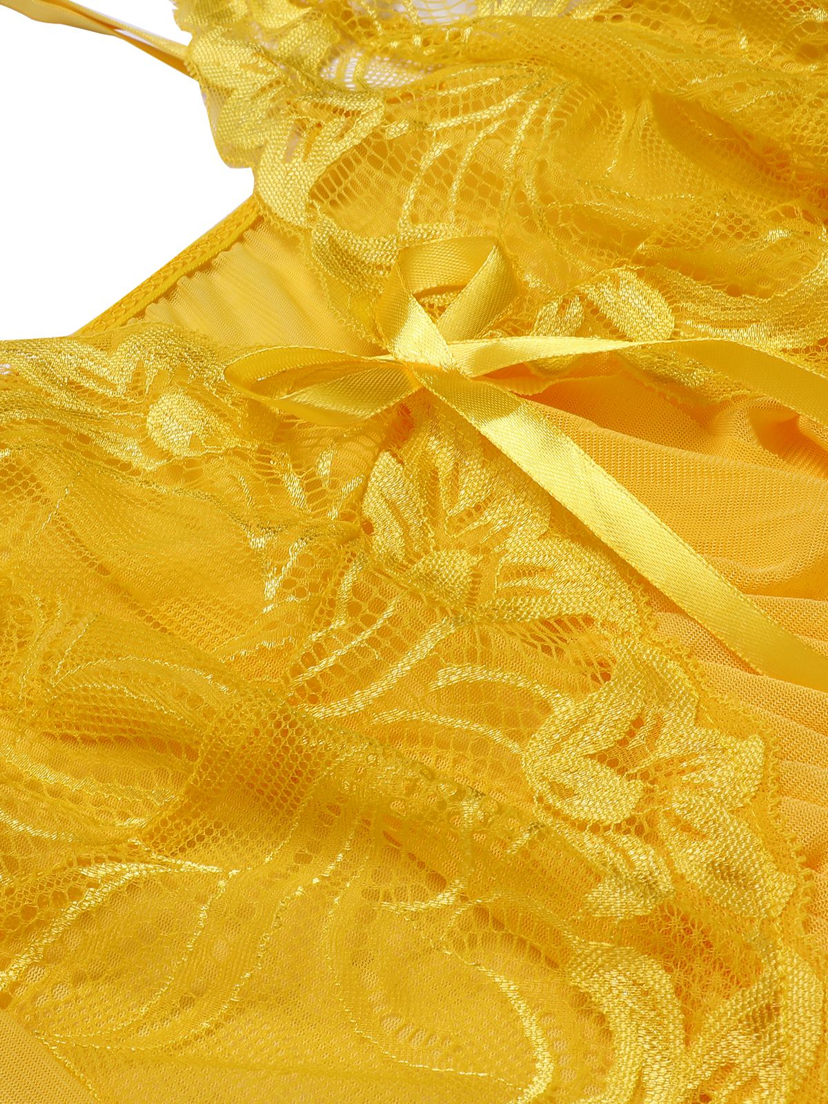 1970er Spaghetti Träger Rüschen Transparent Nachtwäsche - Image 10