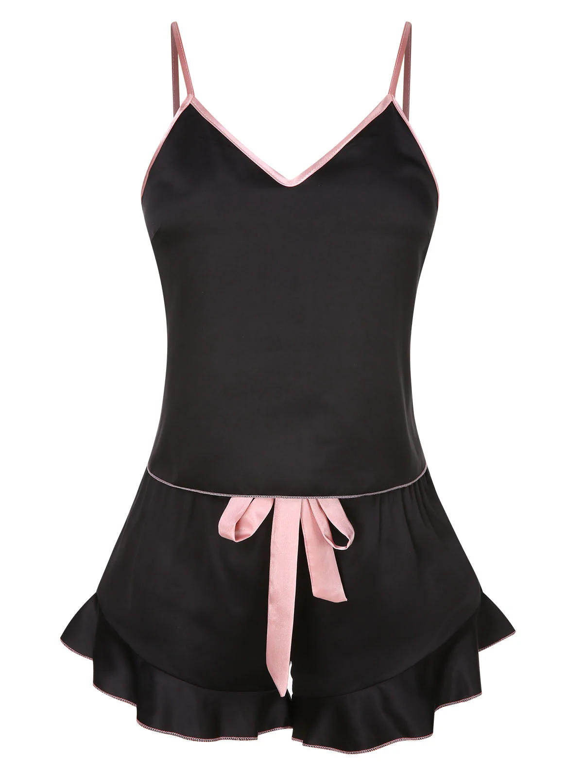 1970er Spaghetti Träger Satin Band Pyjama - Image 10