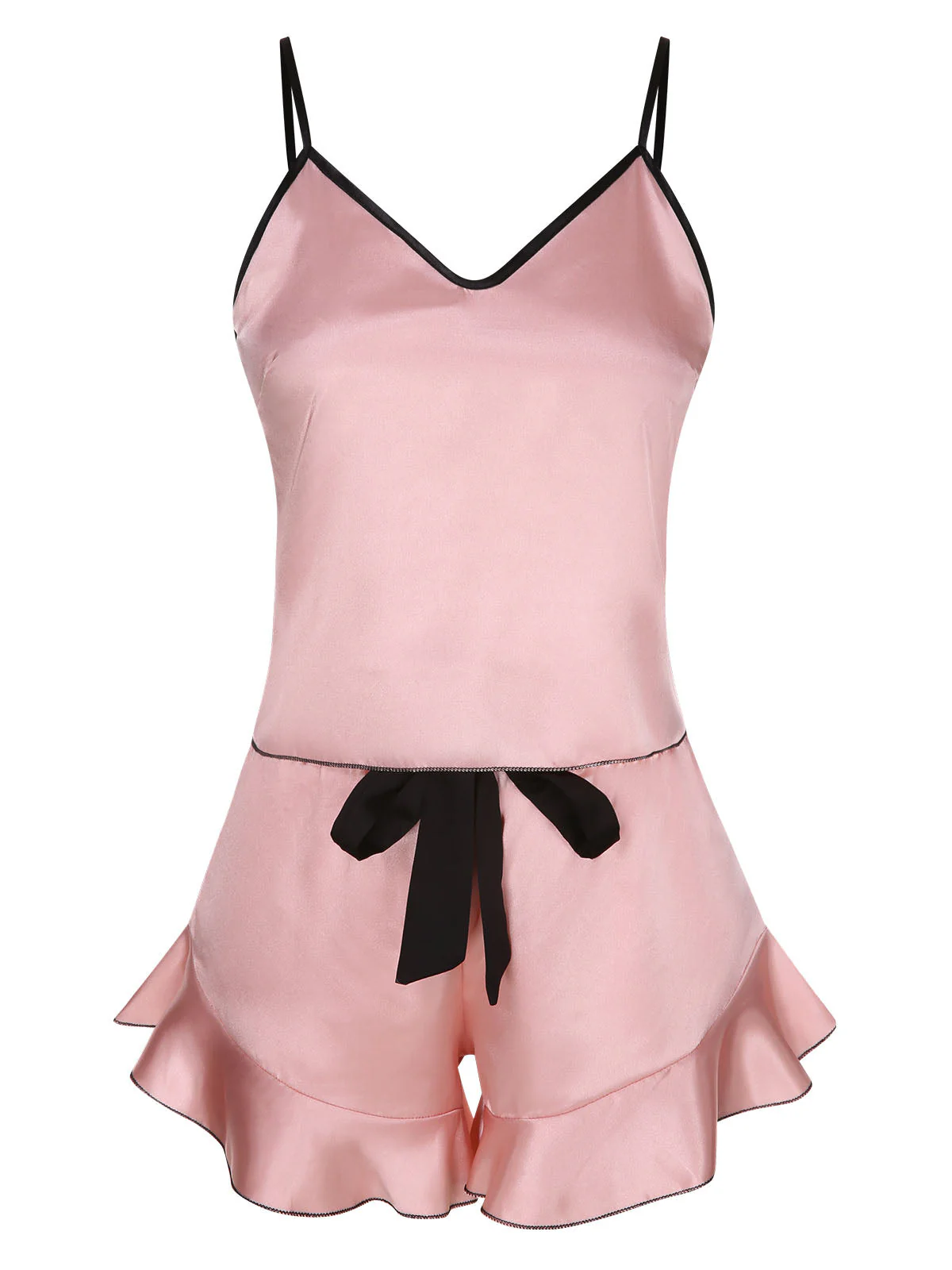 1970er Spaghetti Träger Satin Band Pyjama - Image 2