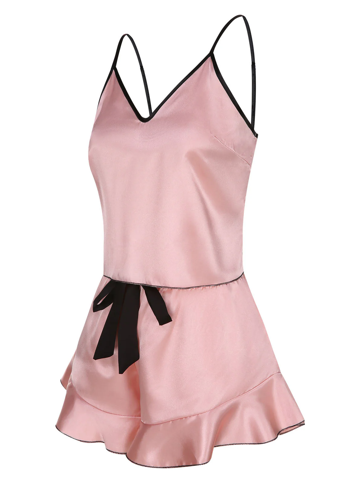 1970er Spaghetti Träger Satin Band Pyjama - Image 3