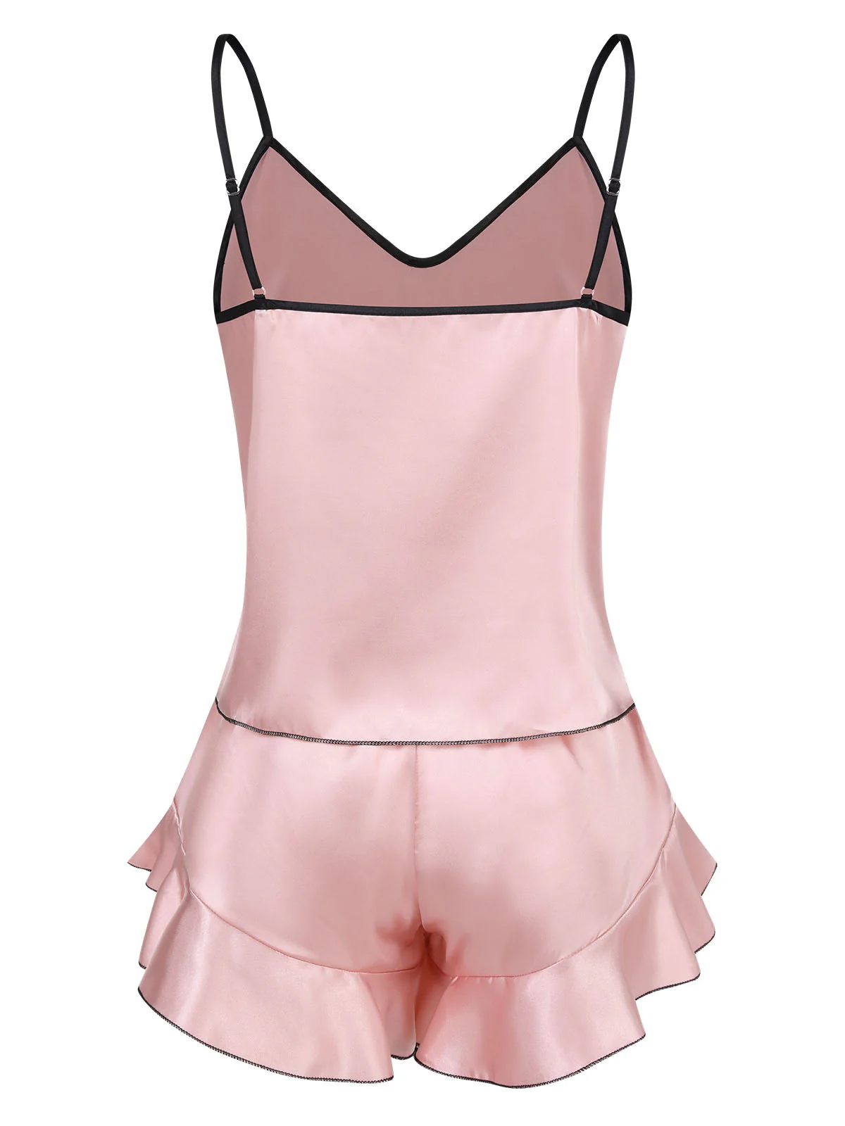1970er Spaghetti Träger Satin Band Pyjama - Image 4