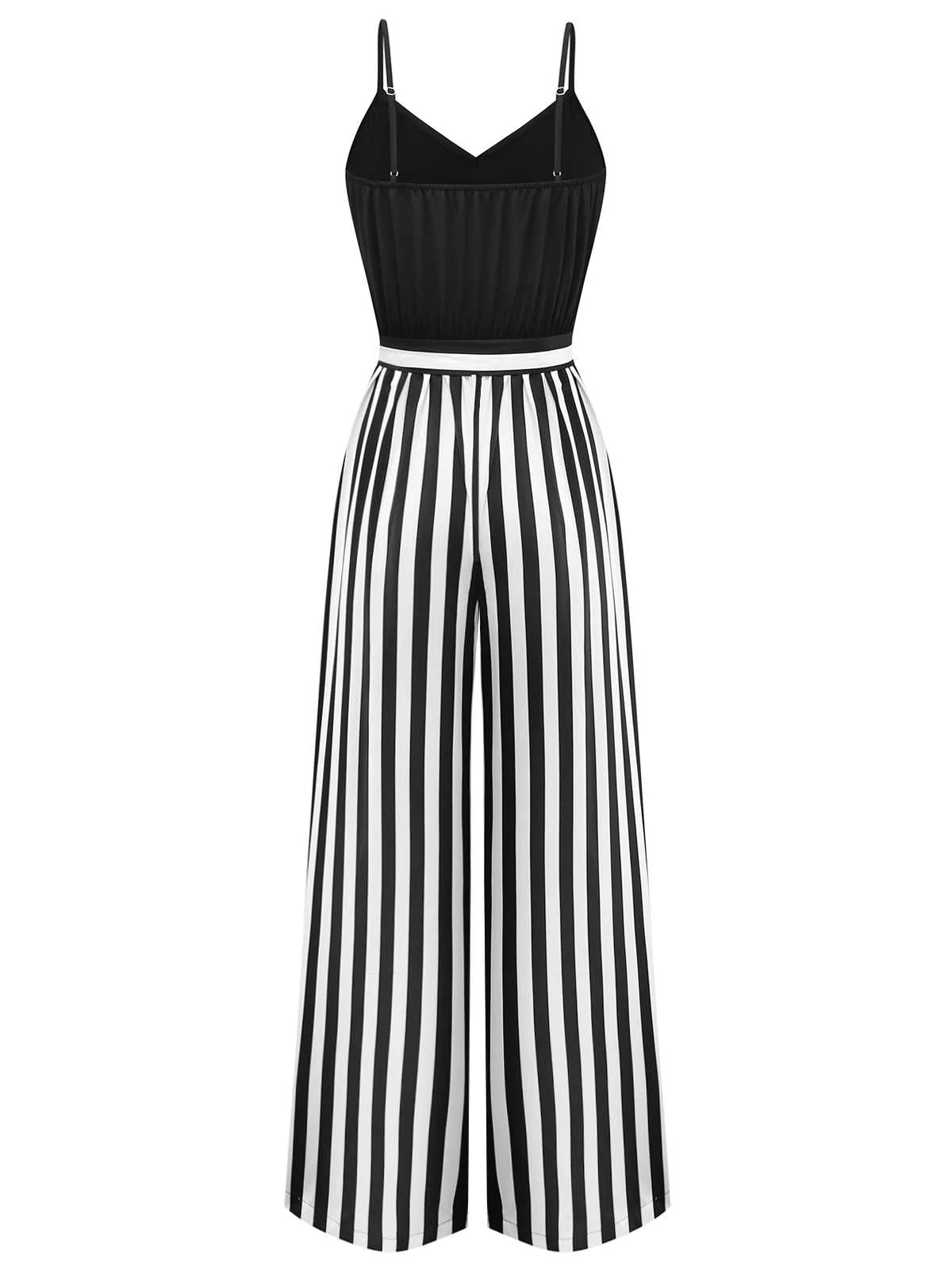 1970er Spaghetti Träger Streifen Gürtel Jumpsuit - Image 2