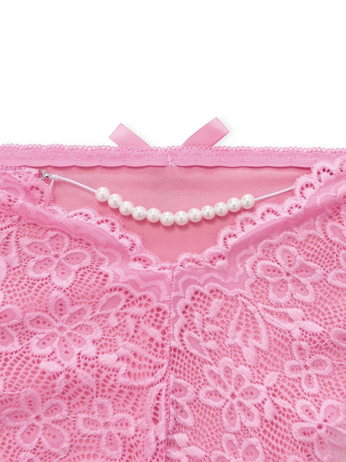 1970er Spitze Transparent Blüten Rüschen Besatz Dessous Set - Image 5