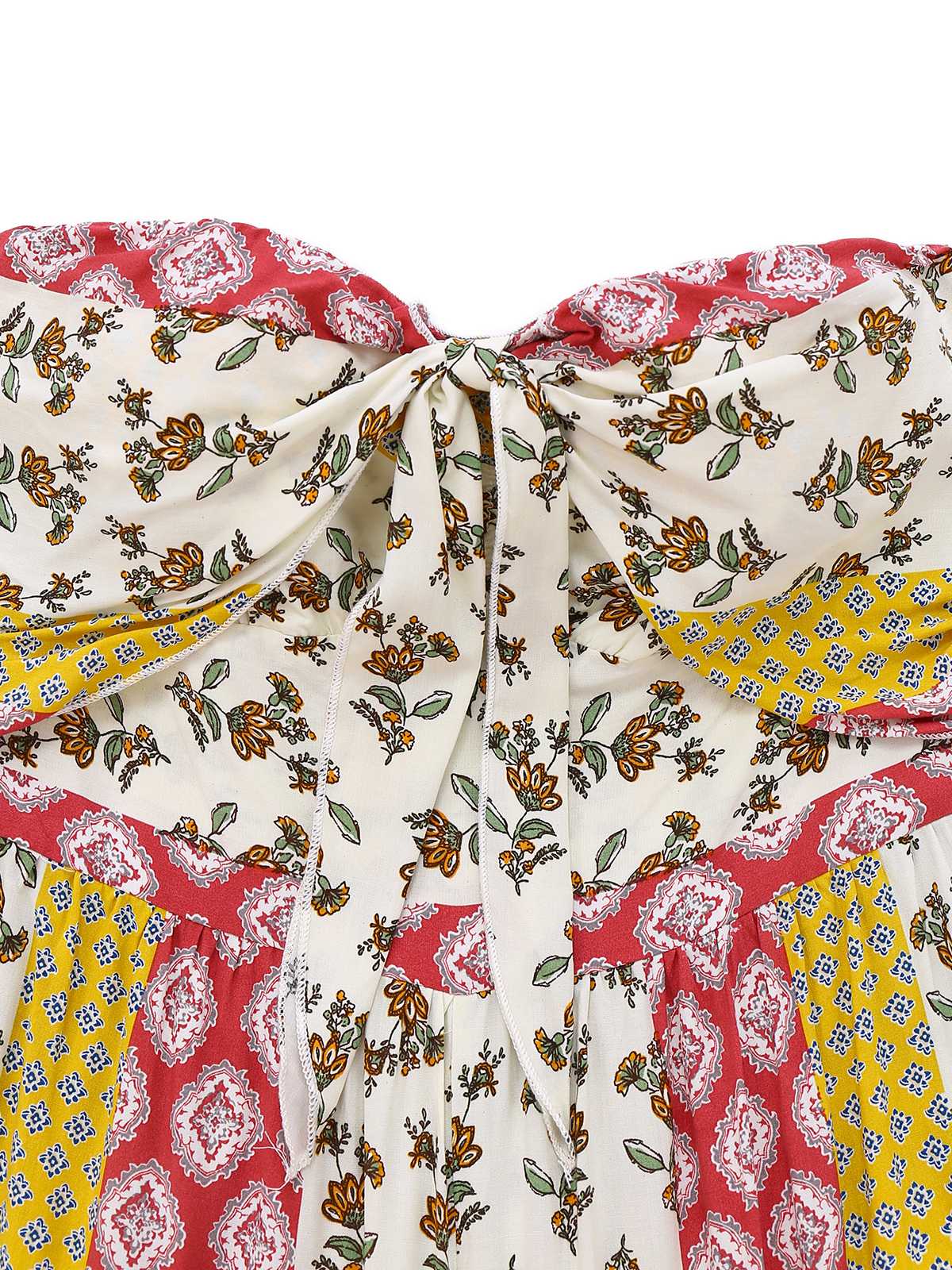 1970er Trägerlos Blumen Geometrisches Muster Boho Jumpsuit - Image 5