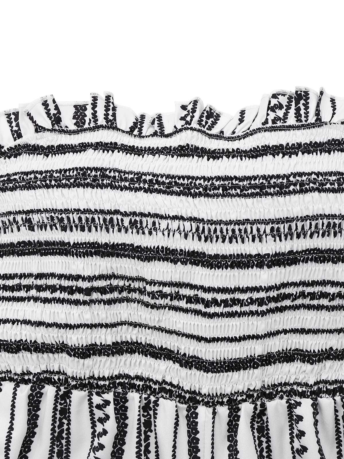 1970er Trägerlos Boho Streifen Weites Bein Jumpsuit - Image 3