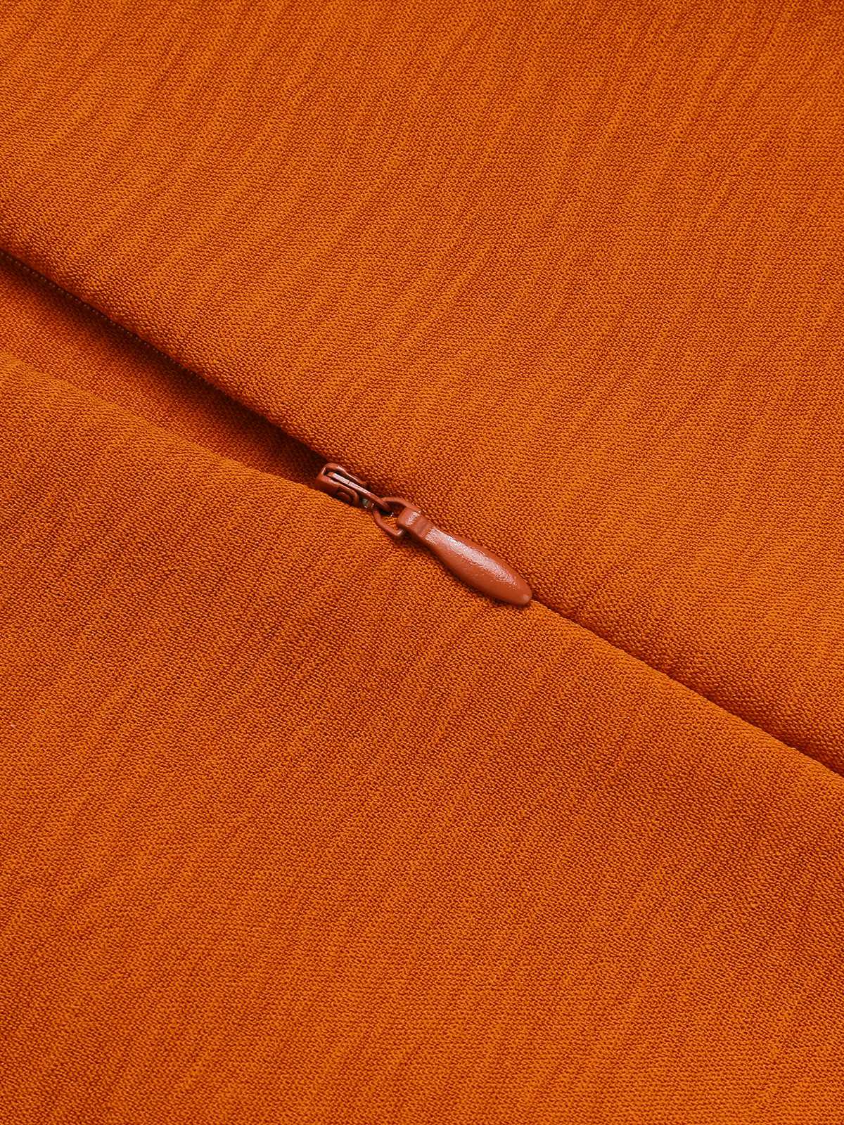 1970er V-Ausschnitt Bindeband-Vorne Solide Jumpsuit - Image 8