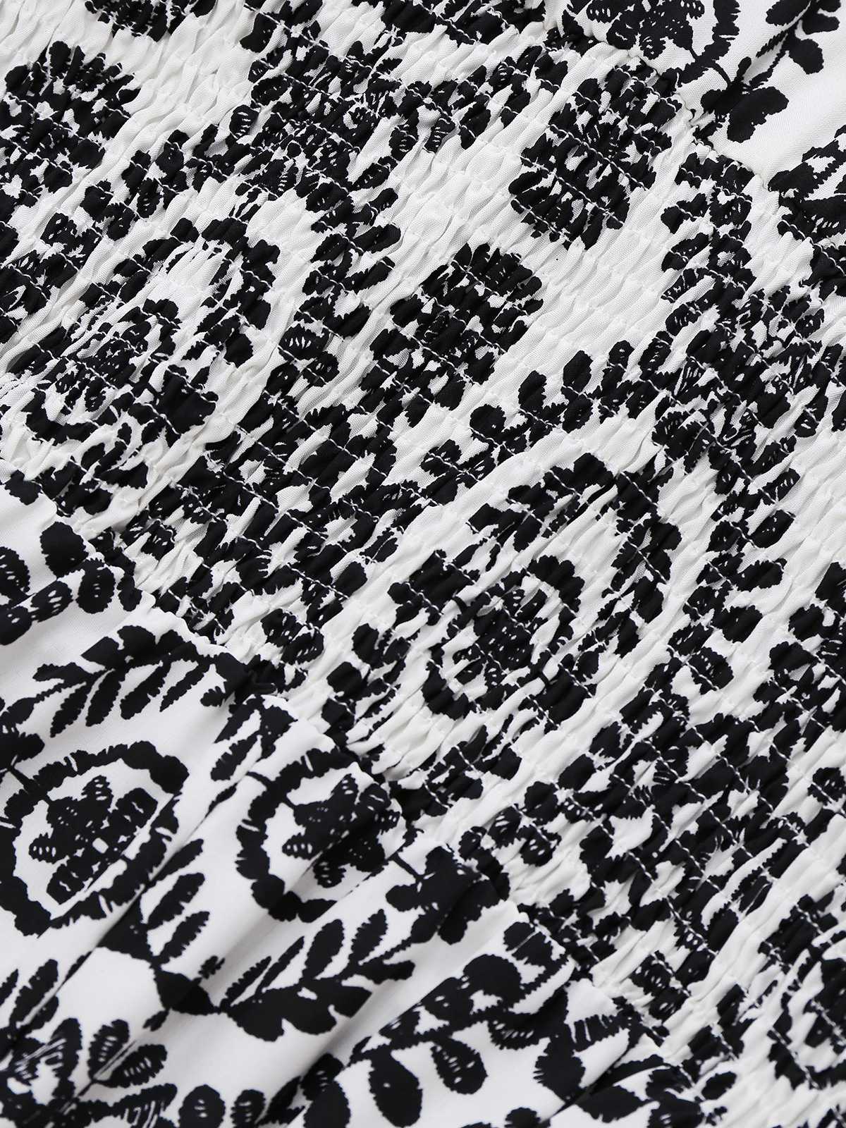 1970er V-Ausschnitt Boho Puffärmel Weites Bein Jumpsuit - Image 3