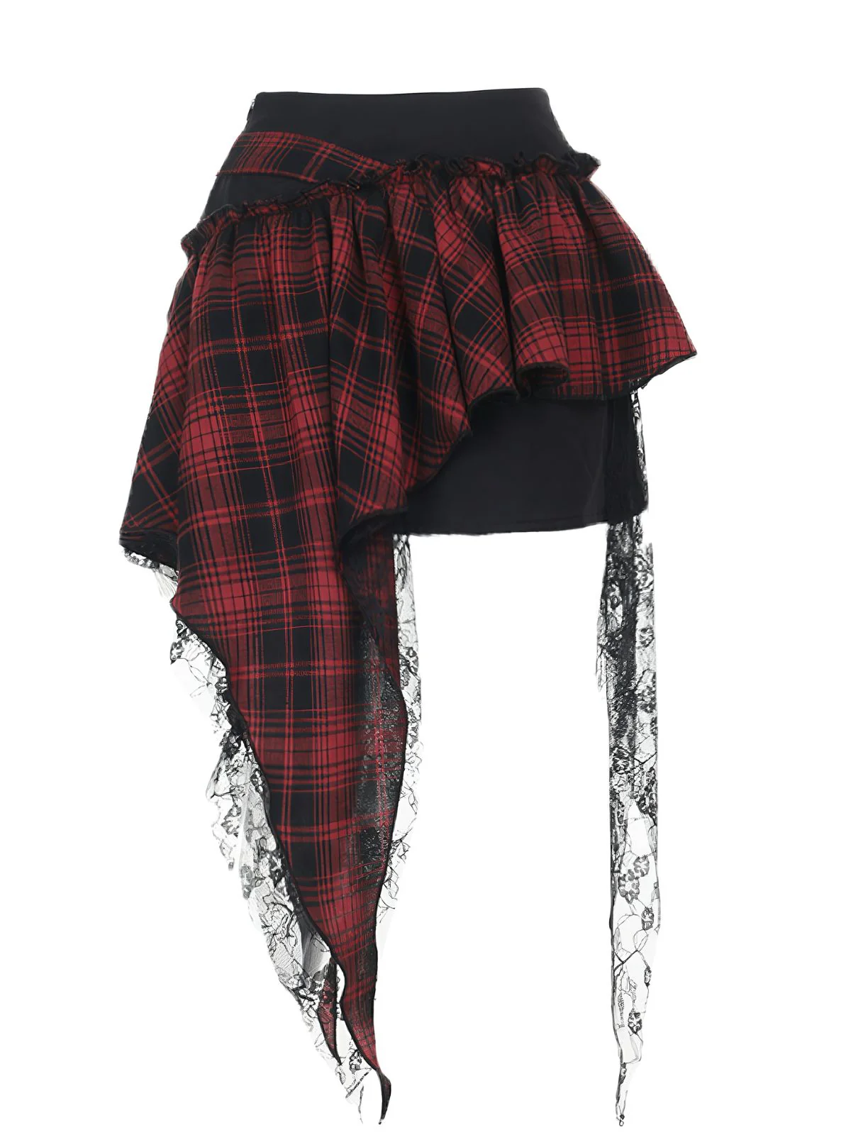 1980er Asymmetrisch Plaids Spitze Chain Gothic Rock - Image 2