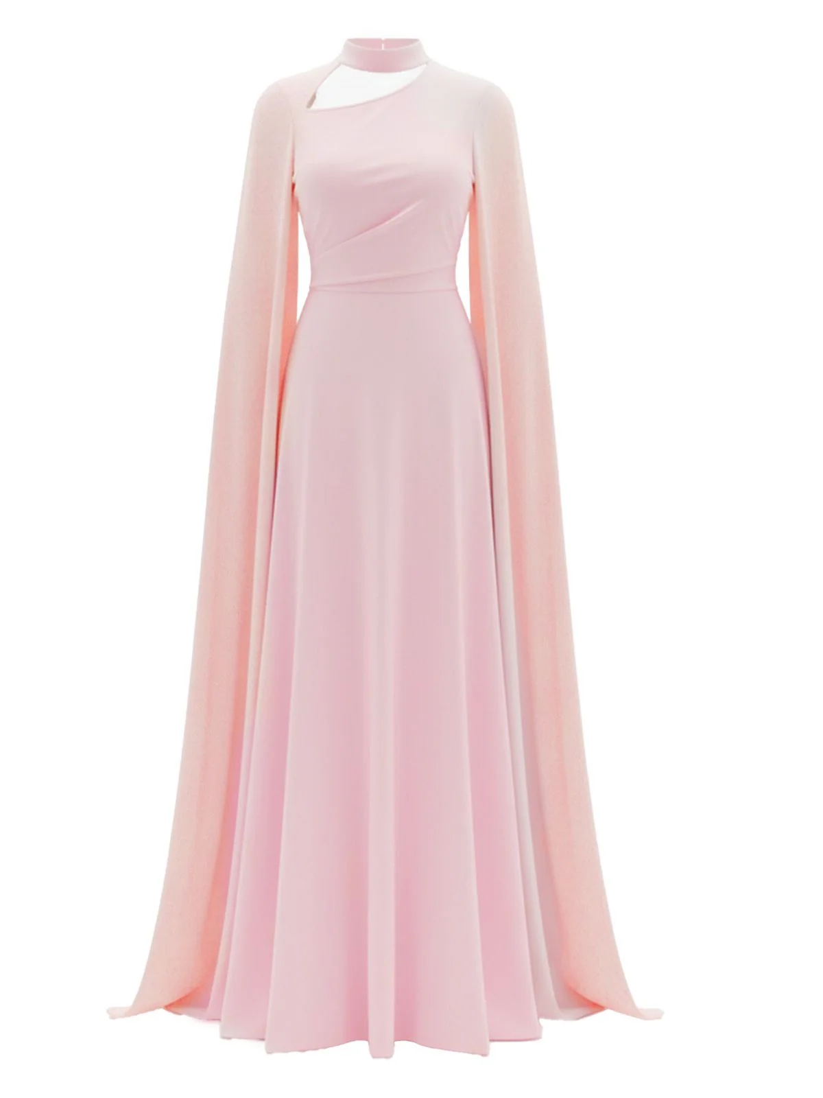 1980er Cape Ärmel Rücken Bindung Maxi Kleid - Image 2