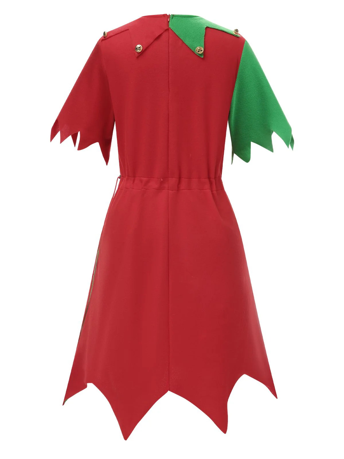 1980er Gezacktem Weihnachtssaum Elfenkostüm Kleid Set - Image 4