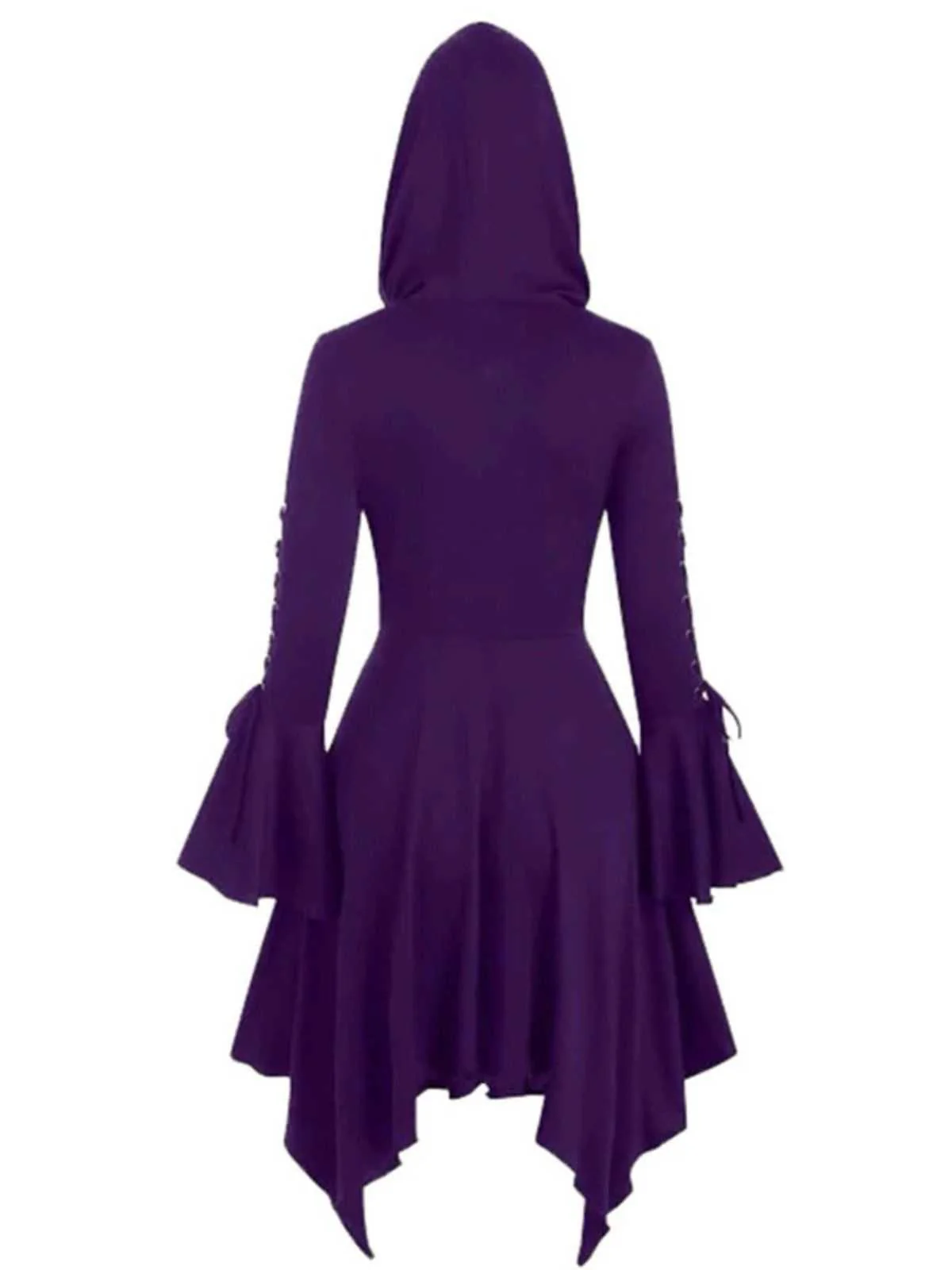 1980er Gothic Hooded Punk Lang Jacke - Image 4