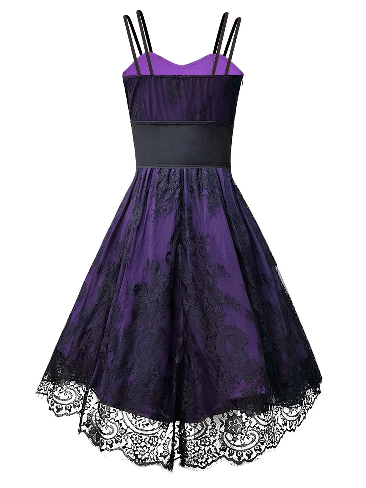 1980er Gothic Punk Spitze Bund Kleid - Image 2