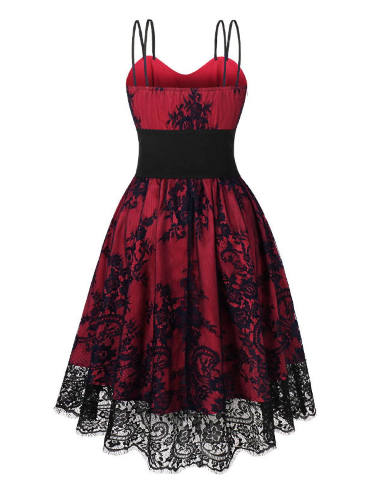 1980er Gothic Punk Spitze Bund Kleid - Image 4