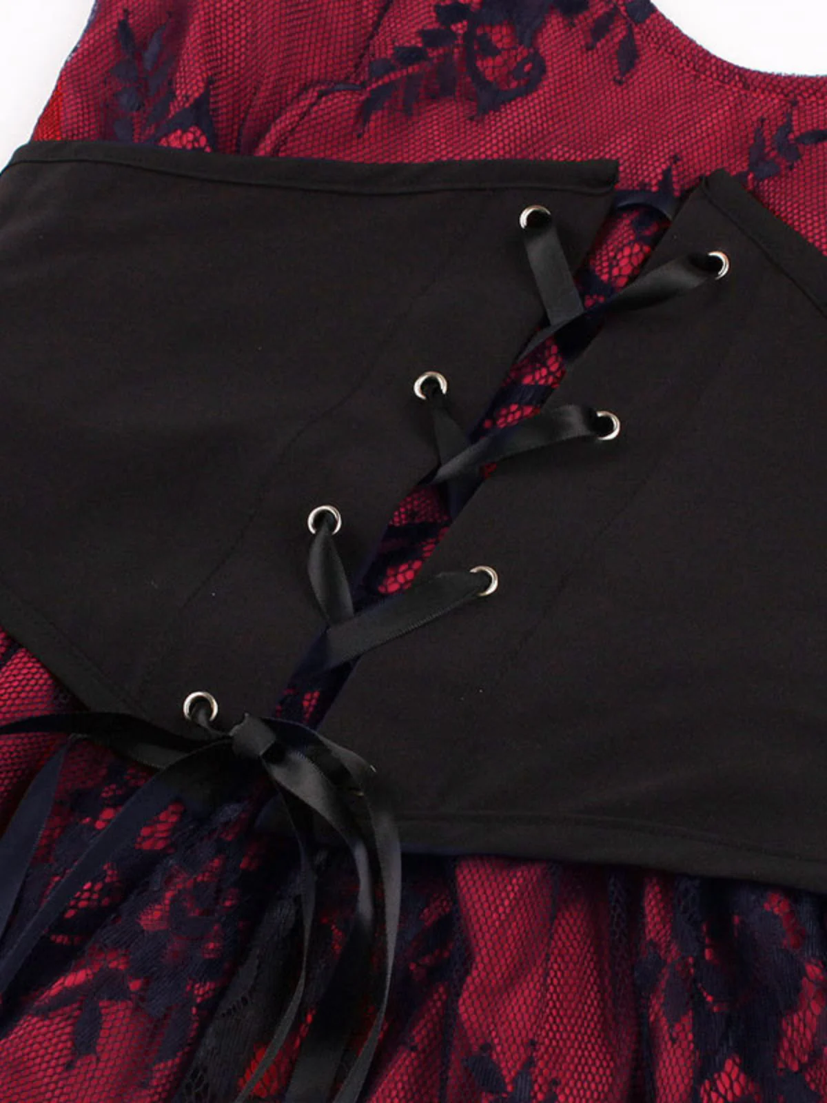 1980er Gothic Punk Spitze Bund Kleid - Image 6
