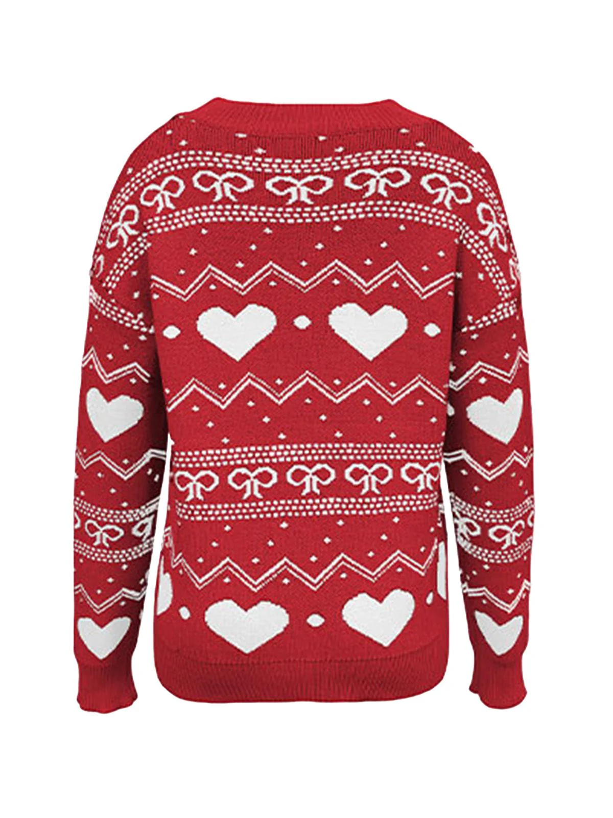 1980er Herz Muster Valentinstag Pullover - Image 13