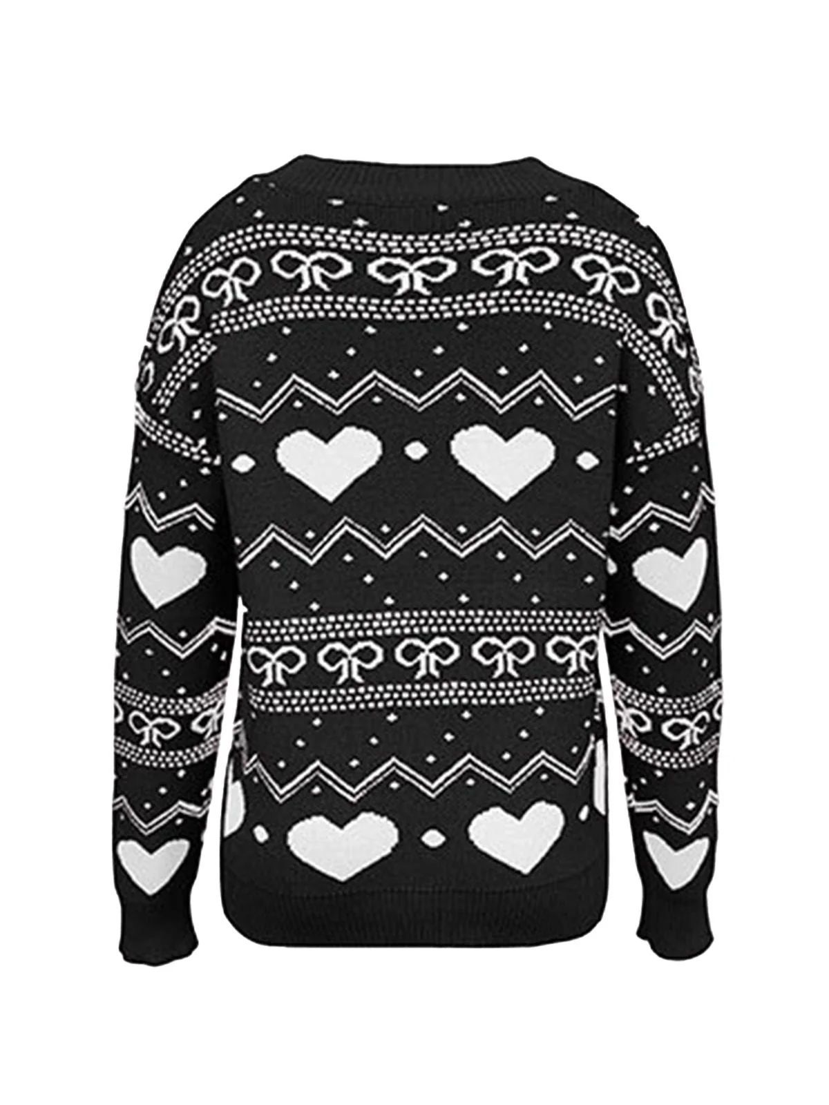 1980er Herz Muster Valentinstag Pullover - Image 17