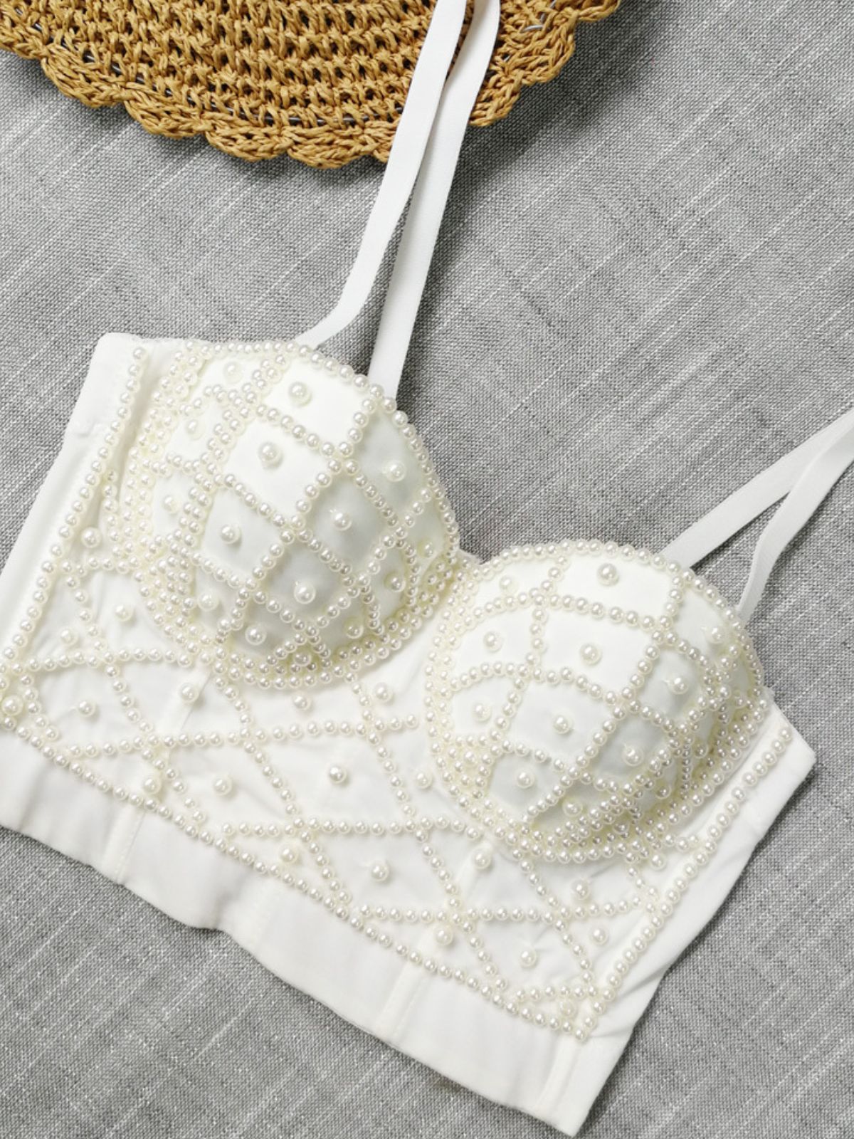 1980er Perle Solide FischgrÀte Camisole Korsett - Image 8