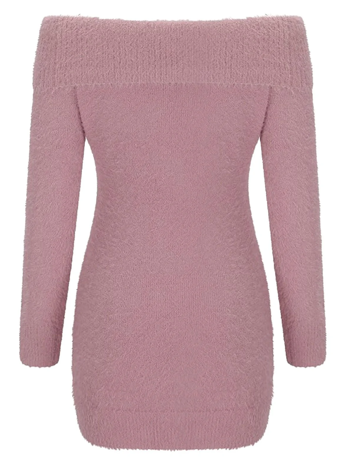 1980er Schulterfrei Mohair Lang Ärmel Kleid - Image 10